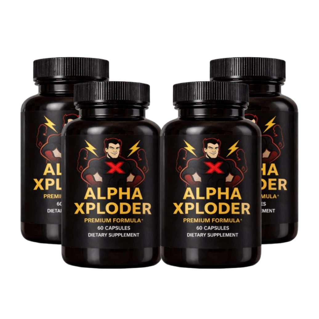 AlphaXploder best selling 4 bottle package for men's vitality